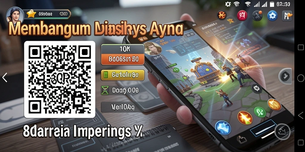 Tampilan gameplay 8QR menampilkan strategi membangun bisnis yang menarik.