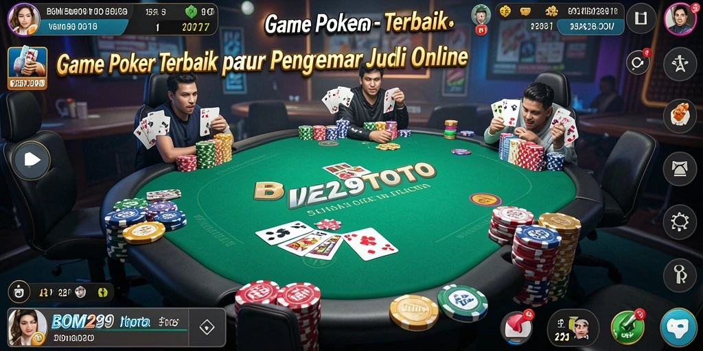 Screenshot dari gameplay mendebarkan BOM29TOTO yang menunjukkan aksi poker seru.