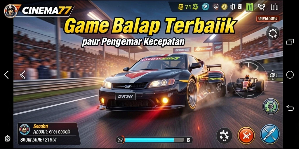 Screenshot <strong>CINEMA77</strong> menampilkan balapan seru di lintasan yang menantang.