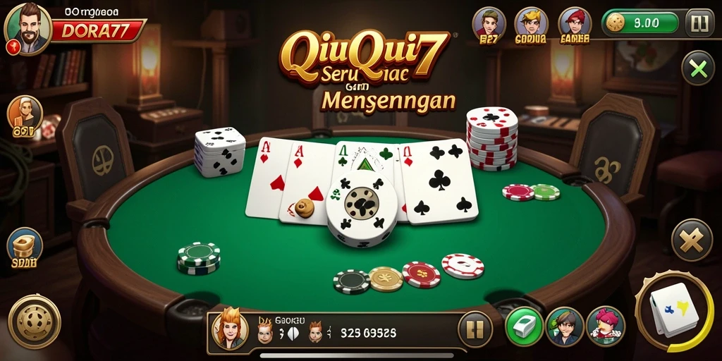 Gameplay seru DORA77 yang menampilkan permainan QiuQiu.