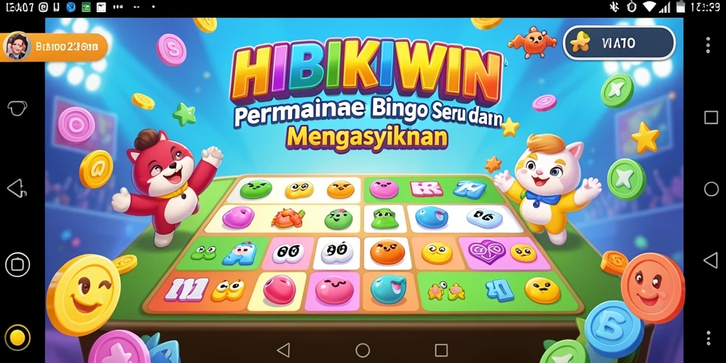 Tangkapan layar HIBIKIWIN menampilkan gameplay bingo yang menyenangkan dan interaktif.