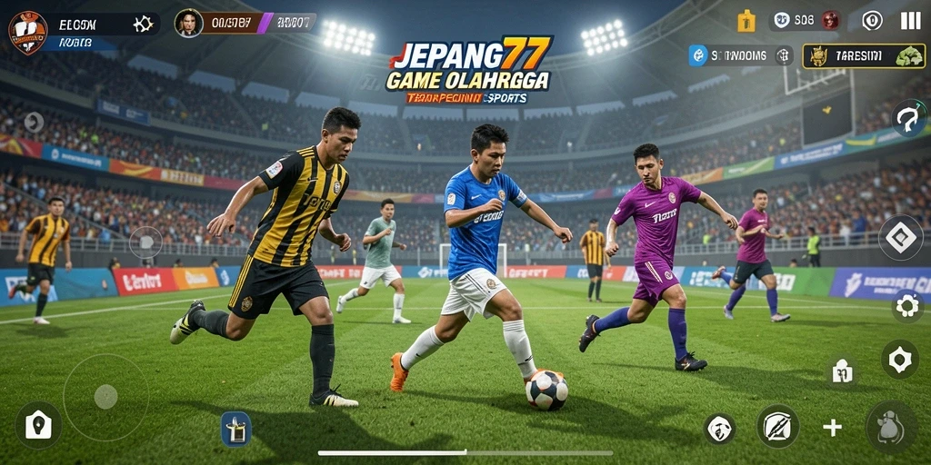 Tampilan gameplay seru di JEPANG77 dengan aksi olahraga intens.