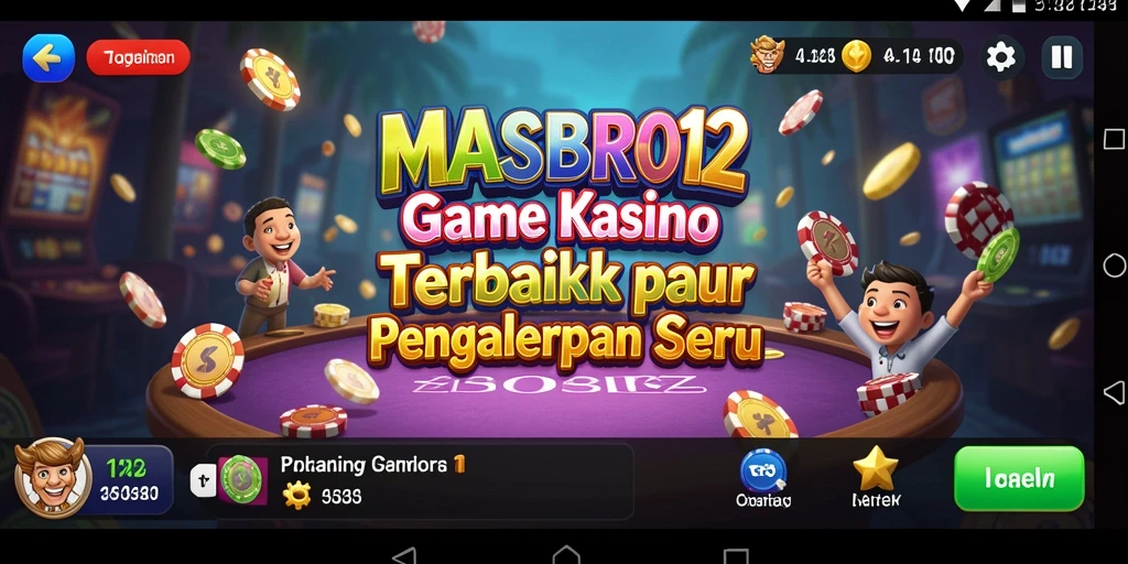 Tampilan gameplay seru di MASBRO12 dengan berbagai pilihan permainan Kasino.