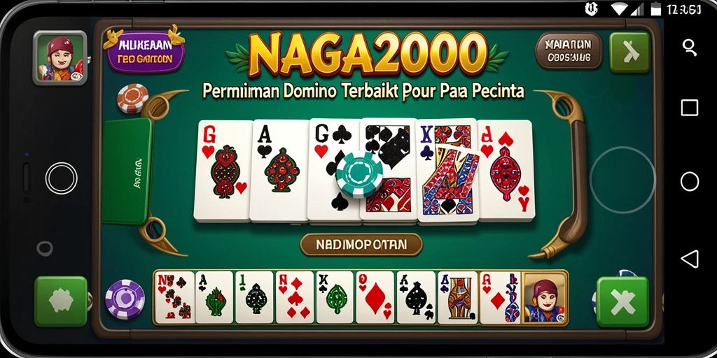 Tampilan utama NAGA2000 menampilkan permainan domino yang seru dan interaktif.