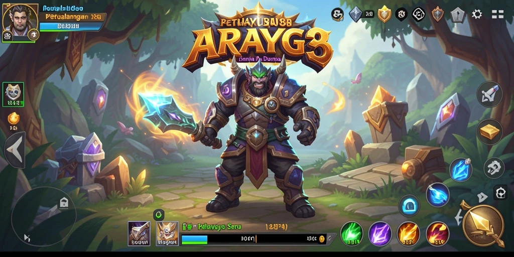 Tampilan gameplay menegangkan dalam RAHAYU88 dengan pertarungan epik.