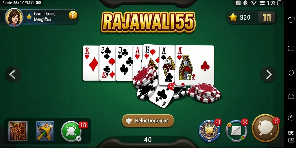 Tampilan gameplay seru RAJAWALI55 dengan desain menarik.
