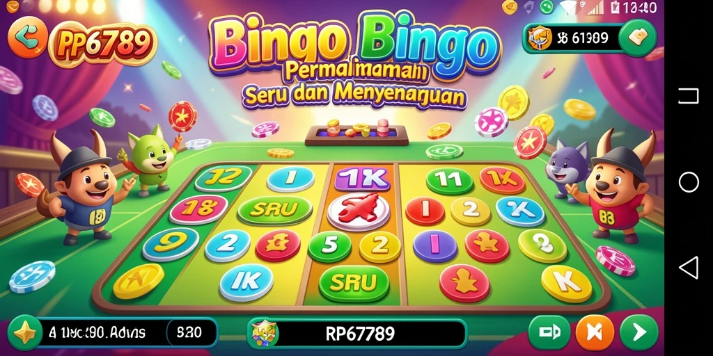 Screenshot gameplay RP6789 menampilkan keseruan permainan Bingo.