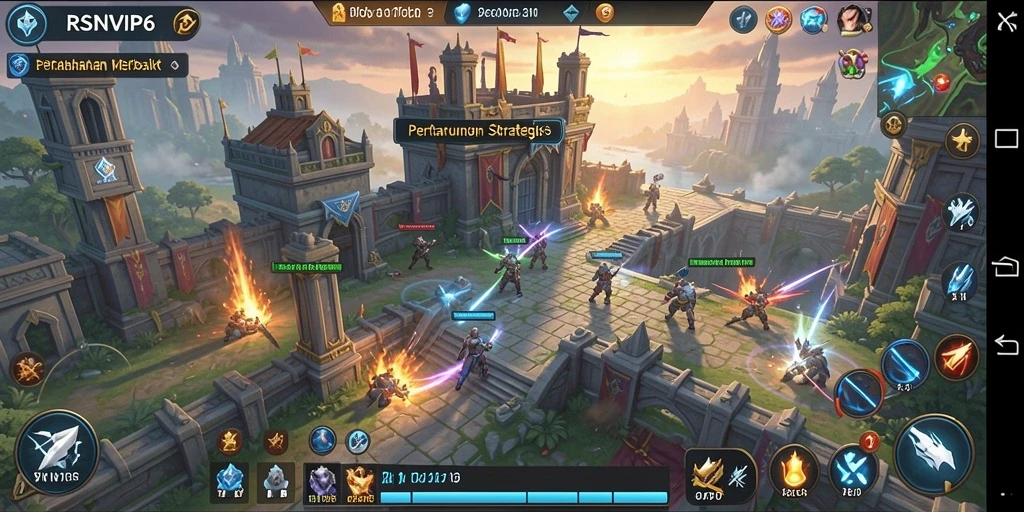 Tampilan gameplay Tower Defense yang seru dan menantang di RSNVIP6.