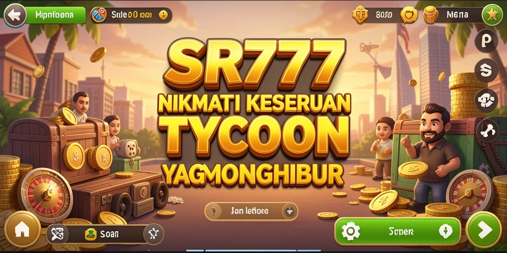 Screenshot gameplay SR777 menunjukkan aksi seru dalam membangun bisnis Tycoon.