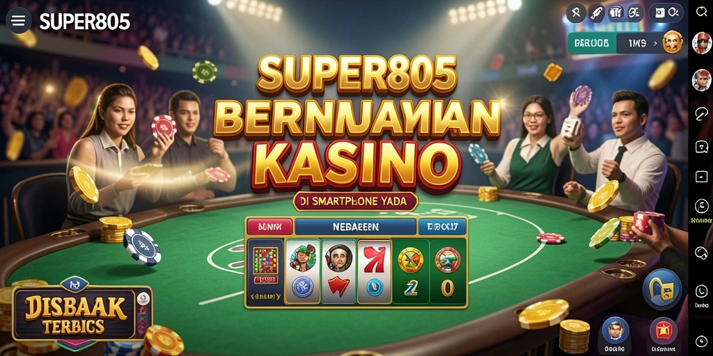 Screenshot SUPER805 menunjukkan antarmuka permainan kasino yang menarik dan interaktif.
