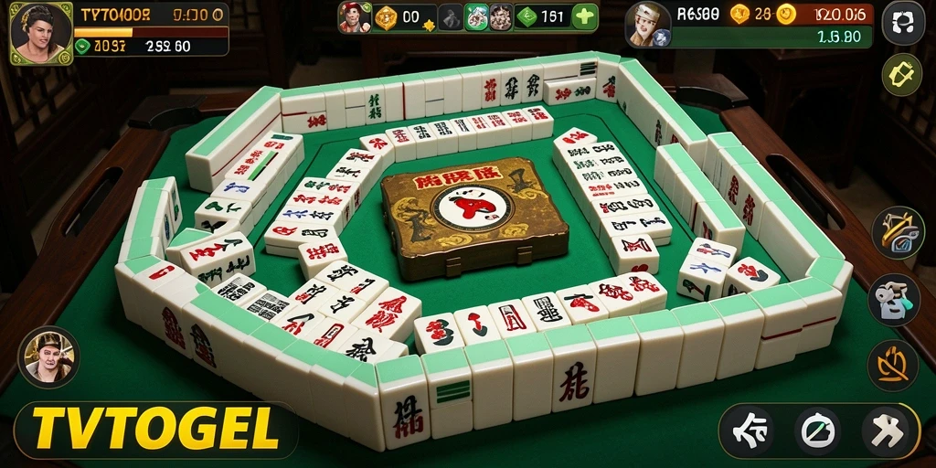 Gameplay menarik di <strong>TVTOGEL</strong> yang menampilkan Mahjong yang seru.